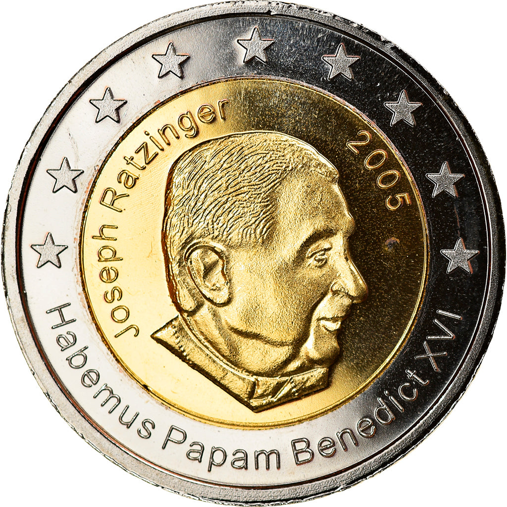 Vatican, Euro, Type 2, 2005, unofficial private coin, MS(65-70), Bi-Metallic