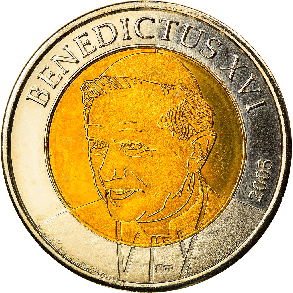 Vatican, 2 Euro, Type 3, 2005, unofficial private coin, MS(65-70), Bi-Metallic