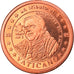 Vatikan, 2 Euro Cent, Type 4, 2005, unofficial private coin, STGL, Copper Plated