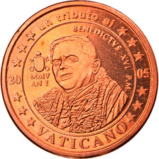 Vatican, 5 Euro Cent, Type 4, 2005, unofficial private coin, MS(65-70), Copper