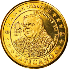 Vatican, 10 Euro Cent, Type 4, 2005, unofficial private coin, MS(65-70), Brass