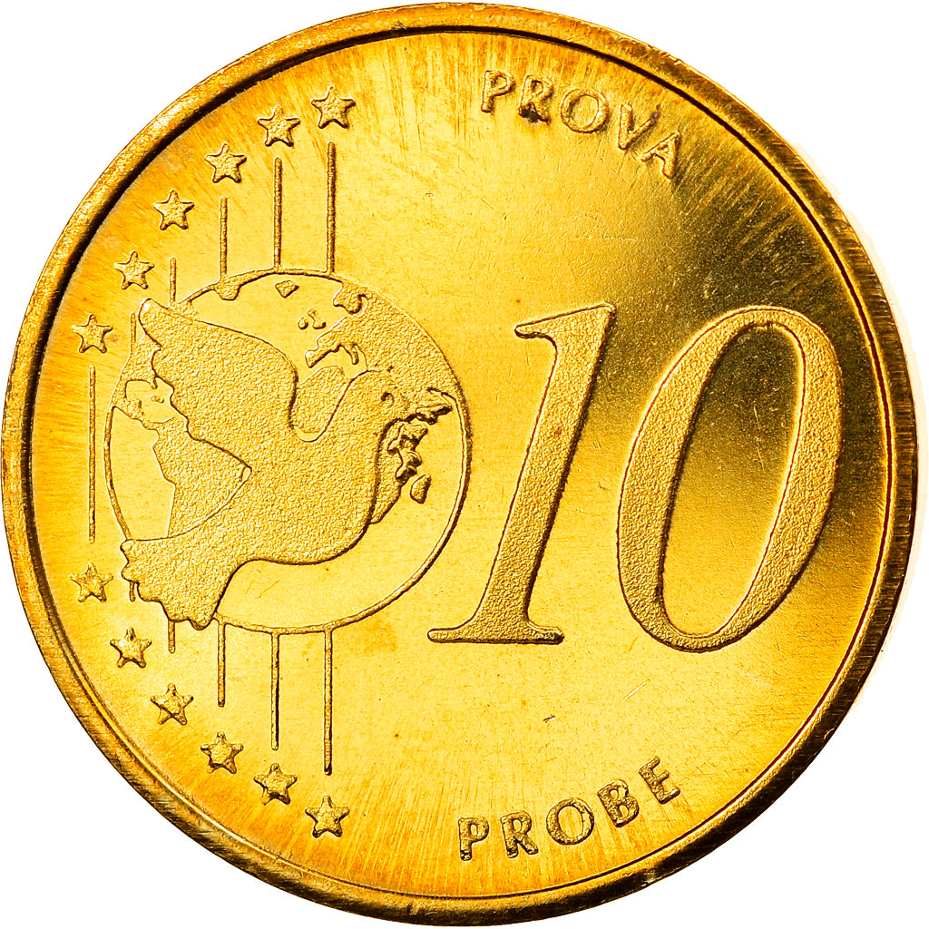 Vatican, 10 Euro Cent, Type 4, 2005, unofficial private coin, MS(65-70), Brass