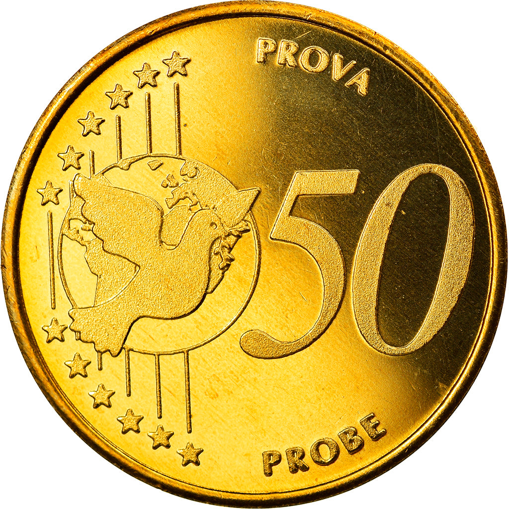 Vatikan, 50 Euro Cent, Type 4, 2005, unofficial private coin, STGL, Messing
