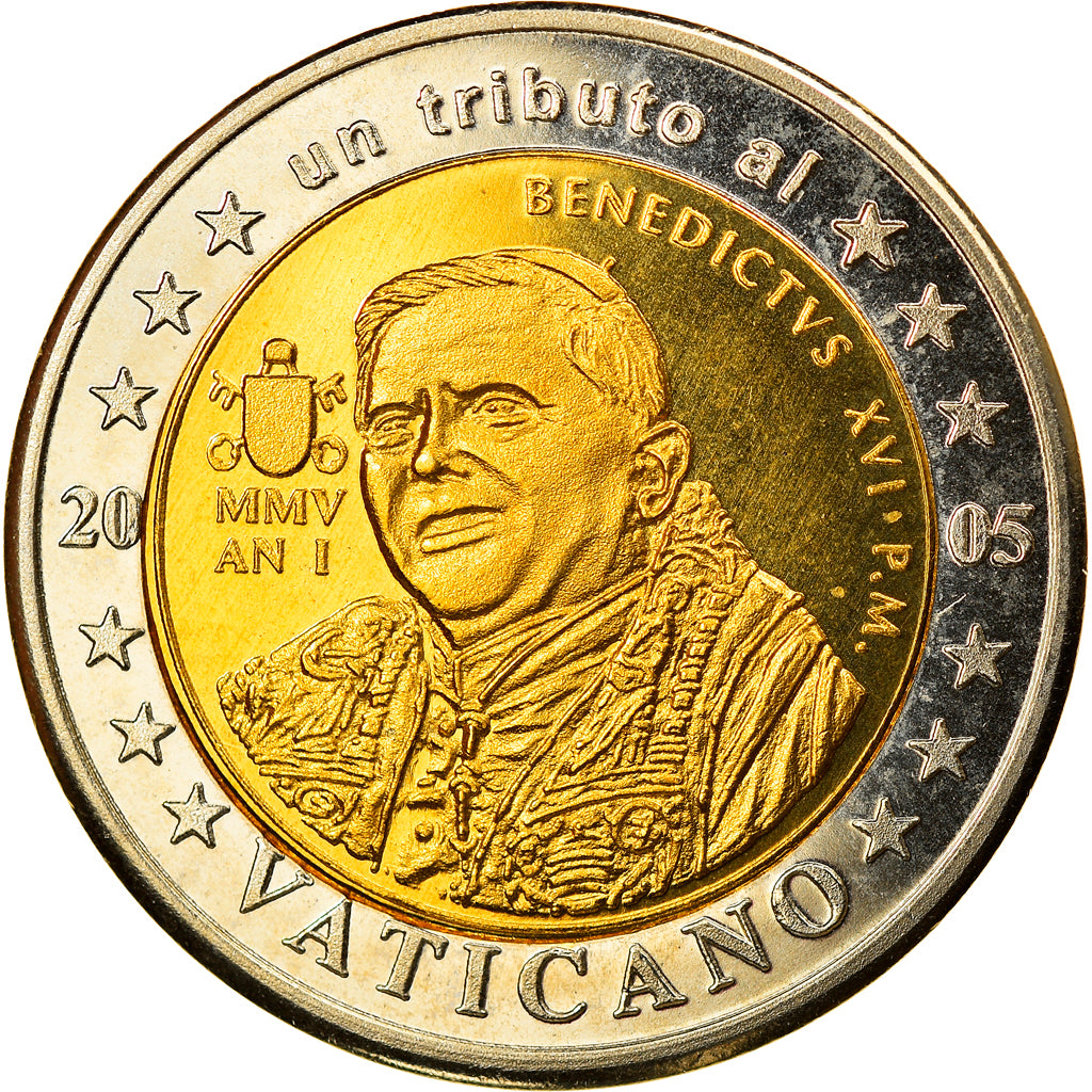 Vatican, 2 Euro, Type 4, 2005, unofficial private coin, MS(65-70), Bi-Metallic