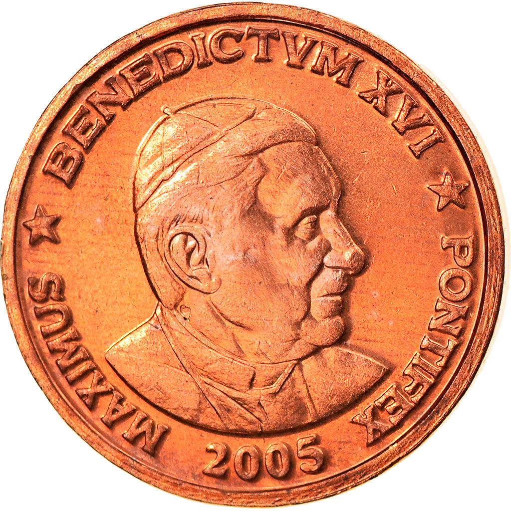 Vatican, Euro Cent, Type 5, 2005, unofficial private coin, MS(65-70), Copper