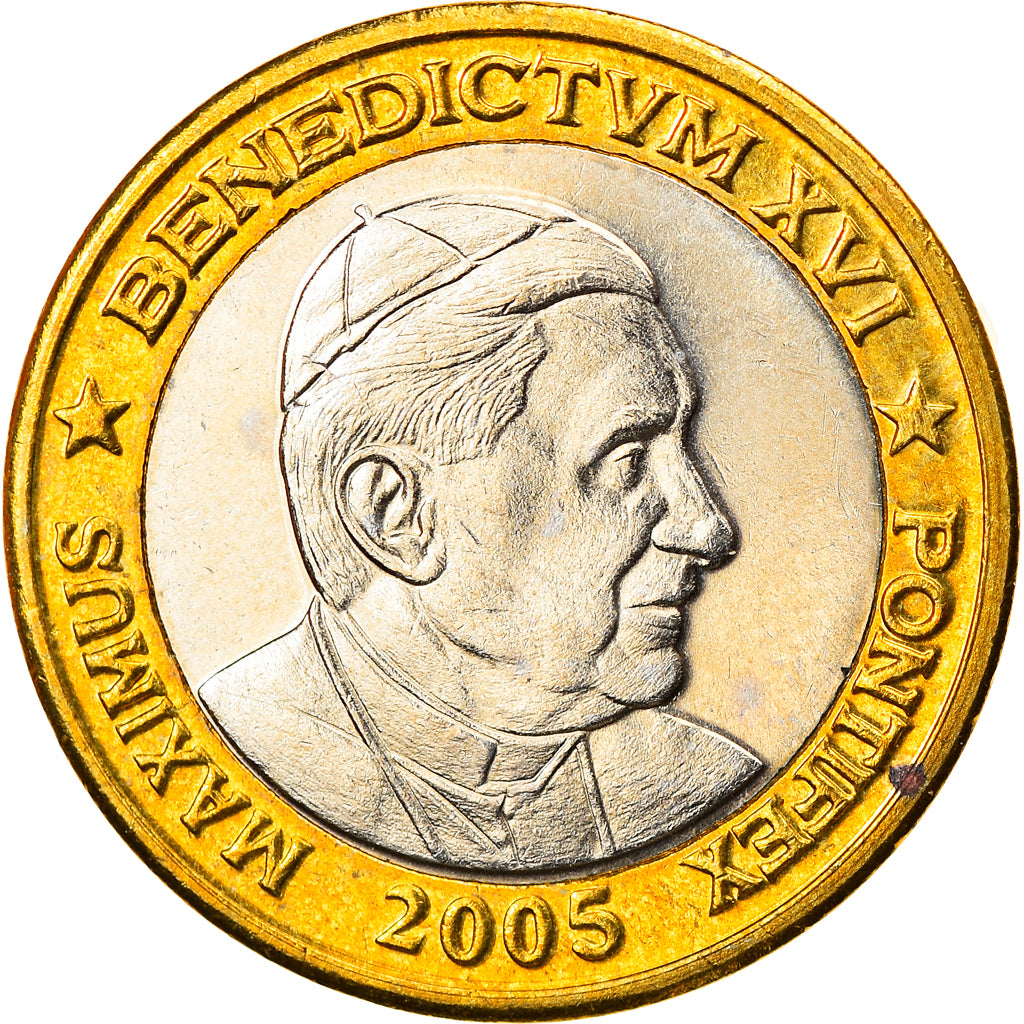 Vatican, Euro, Type 5, 2005, unofficial private coin, MS(65-70), Bi-Metallic