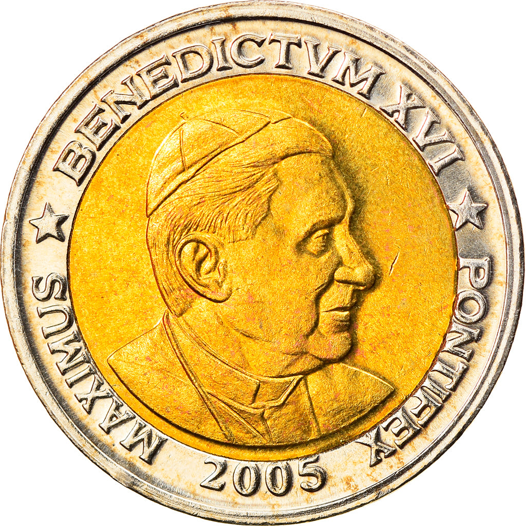 Vatican, 2 Euro, Type 5, 2005, unofficial private coin, MS(65-70), Bi-Metallic