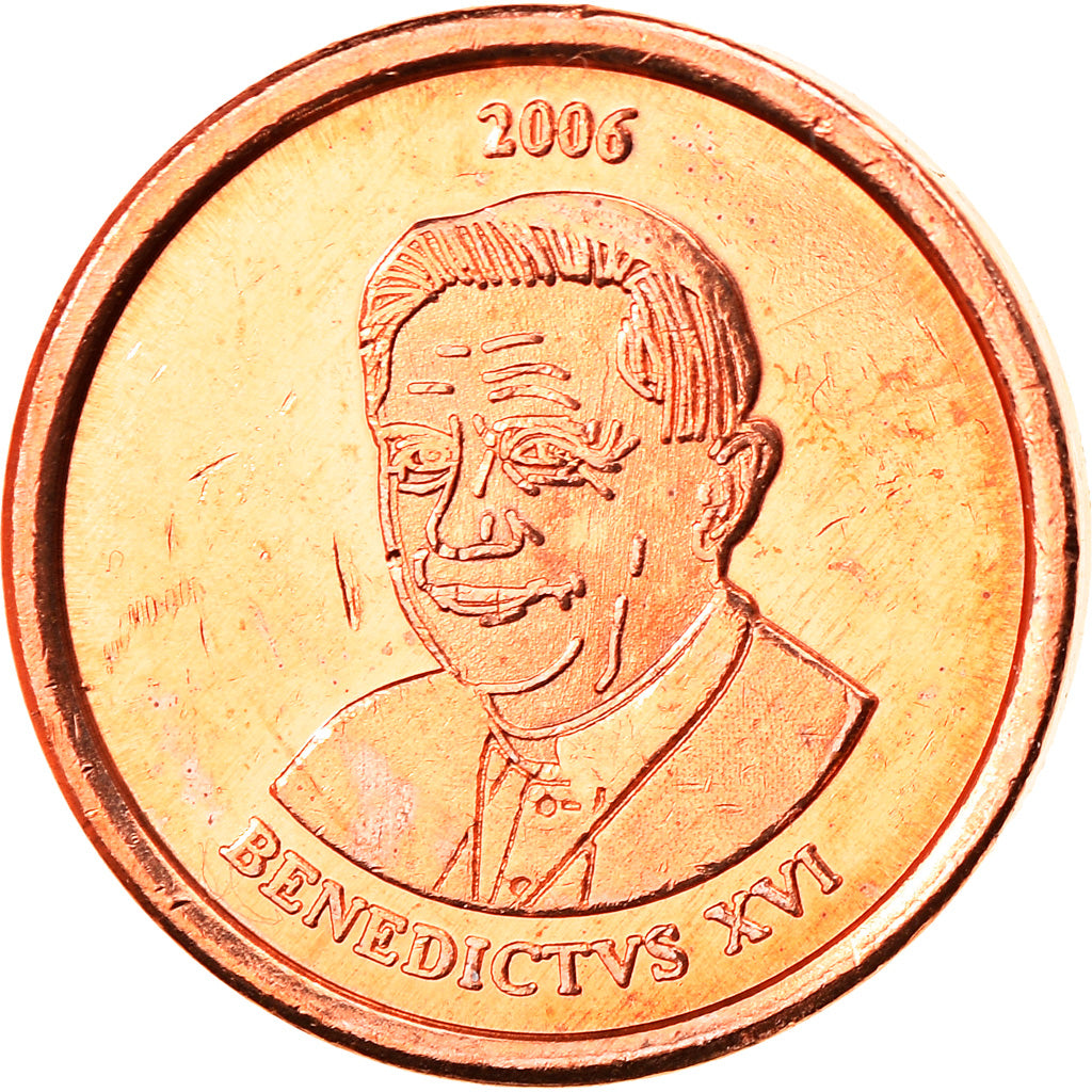 Vaticano, Euro Cent, Type 1, 2006, unofficial private coin, FDC, Acciaio