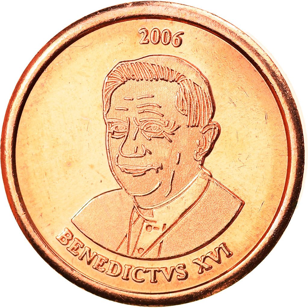 Vatican, 2 Euro Cent, Type 1, 2006, unofficial private coin, MS(65-70), Copper