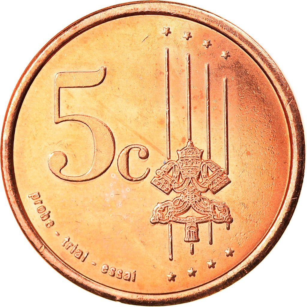 Watykan, 5 Euro Cent, Type 2, 2006, unofficial private coin, MS(65-70), Miedź