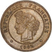 Coin, France, Cérès, 5 Centimes, 1882, Paris, AU(55-58), Bronze, KM:821.1