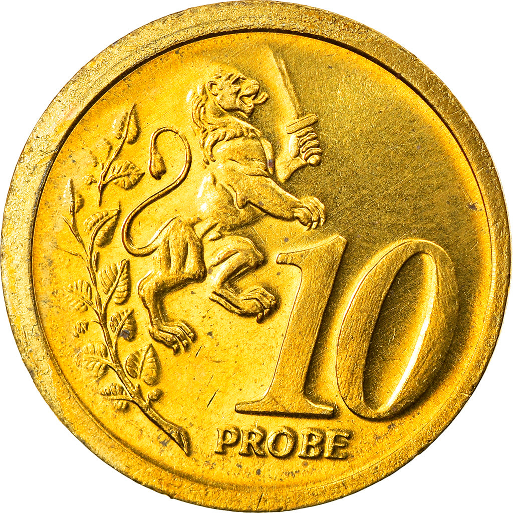 Vaticano, 10 Euro Cent, Type 3, 2006, unofficial private coin, FDC, Latón