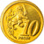 Vaticano, 10 Euro Cent, Type 3, 2006, unofficial private coin, MS(65-70), Latão