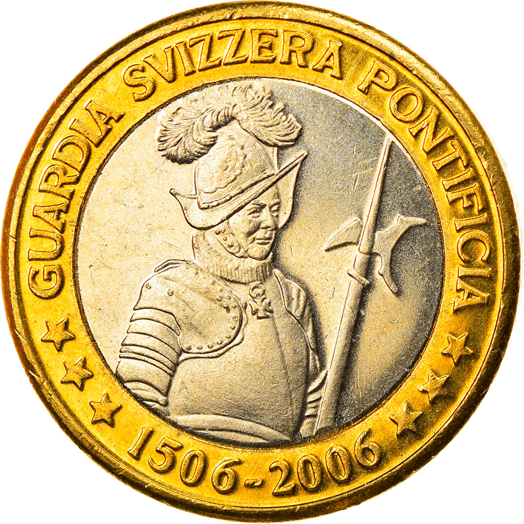 Vatican, Euro, Type 3, 2006, unofficial private coin, MS(65-70), Bi-Metallic