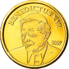 Vatican, 10 Euro Cent, 2007, unofficial private coin, MS(65-70), Brass