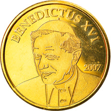 Vatican, 50 Euro Cent, 2007, unofficial private coin, MS(65-70), Brass