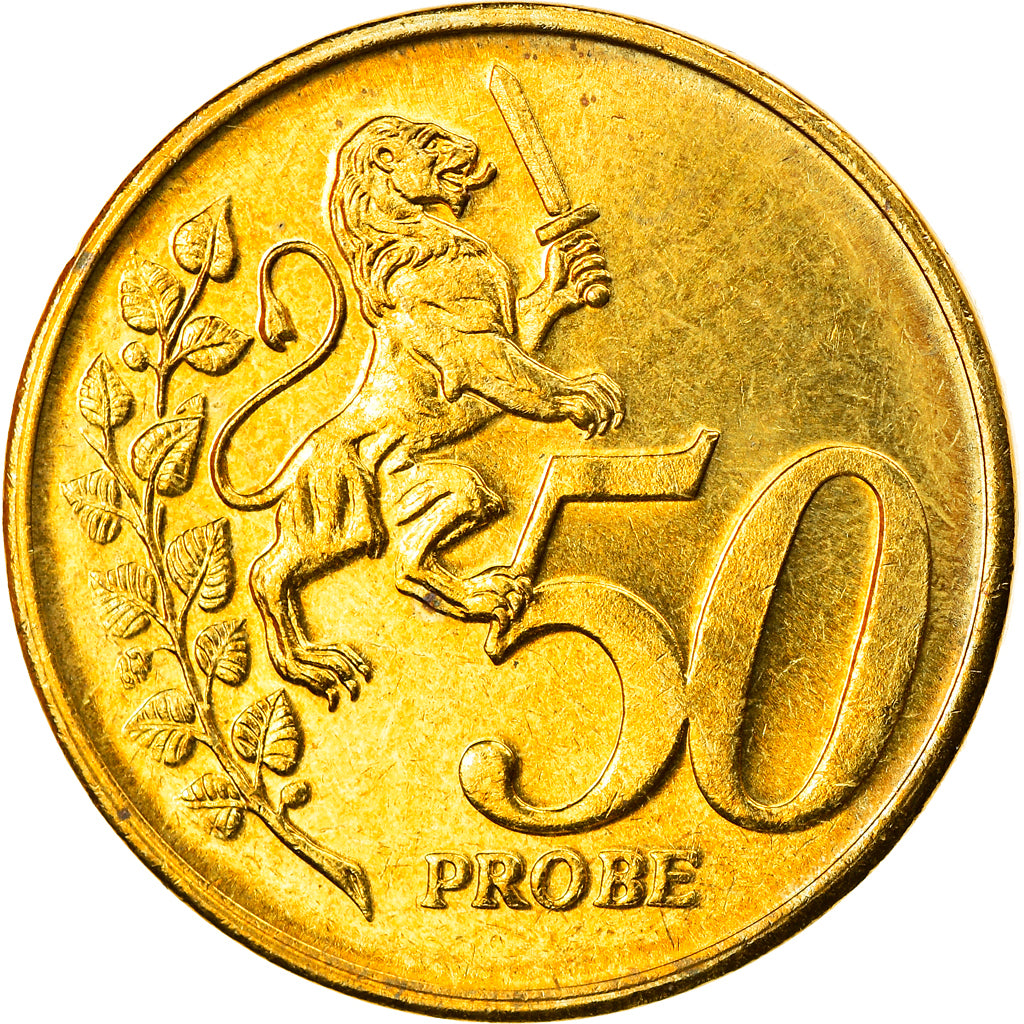 Vatican, 50 Euro Cent, unofficial private coin, MS(65-70), Brass