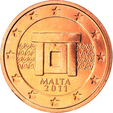 Malta, 2 Euro Cent, 2011, Paris, MS(65-70), Miedź platerowana stalą, KM:126