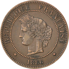 Coin, France, Cérès, 5 Centimes, 1886, Paris, EF(40-45), Bronze, KM:821.1