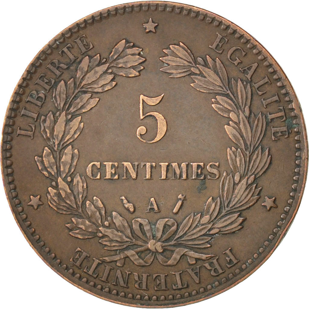Coin, France, Cérès, 5 Centimes, 1886, Paris, EF(40-45), Bronze, KM:821.1