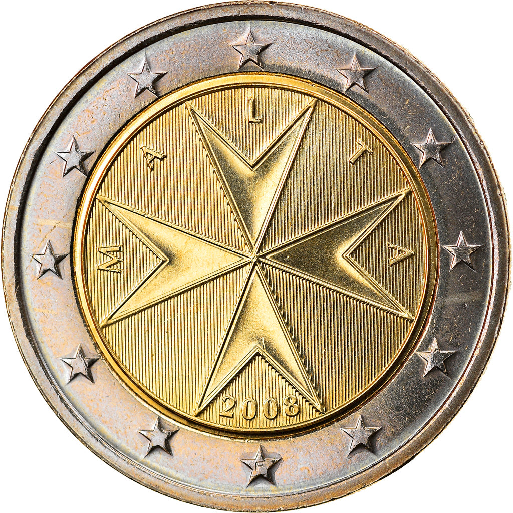 Malta, 2 Euro, 2008, Paris, MS(65-70), Bi-Metallic, KM:132