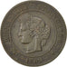FRANCE, Cérès, 5 Centimes, 1889, Paris, KM #821.1, VF(20-25), Bronze, Gadoury #.