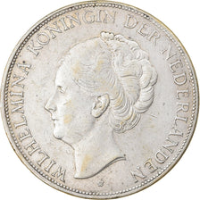 Moneda, Países Bajos, Wilhelmina I, 2-1/2 Gulden, 1929, BC+, Plata, KM:165