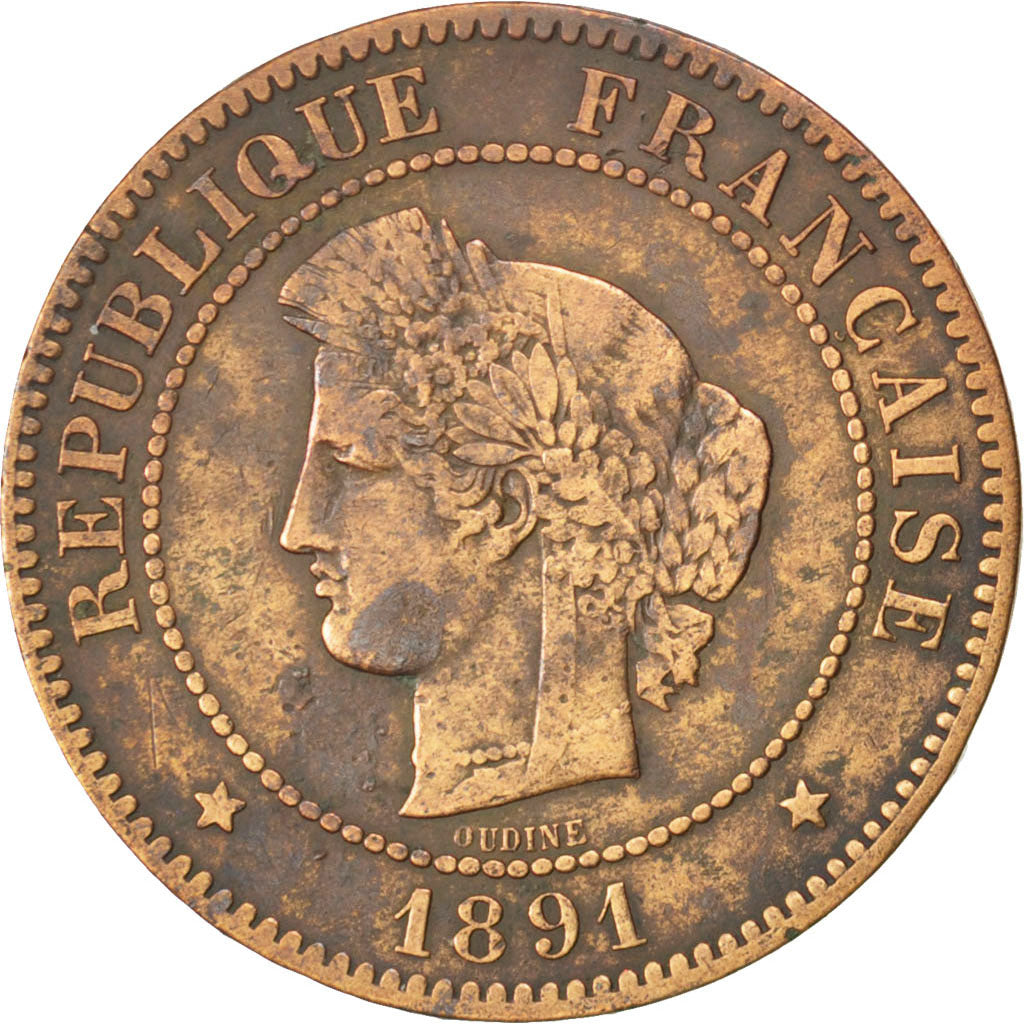 IIIème République, 5 Centimes Cérès 1891 A, KM 821.1