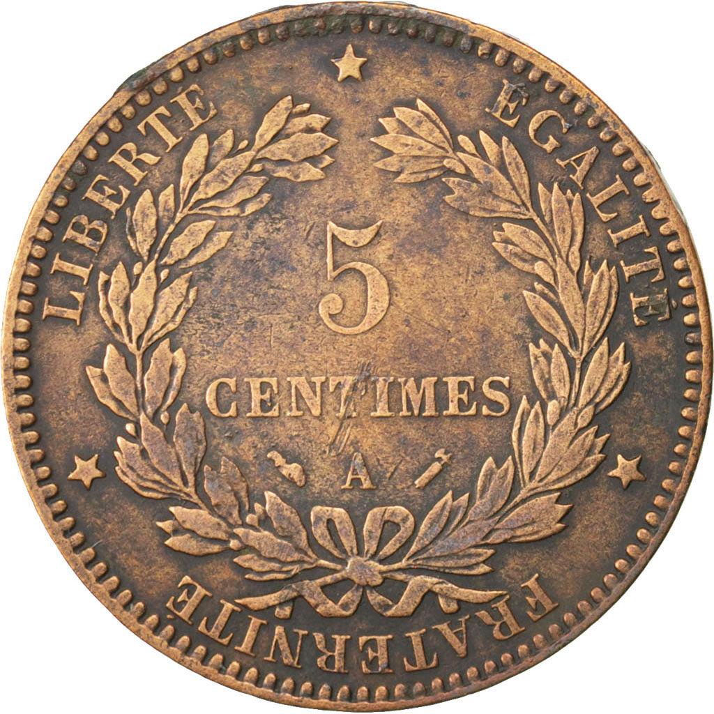 IIIème République, 5 Centimes Cérès 1891 A, KM 821.1