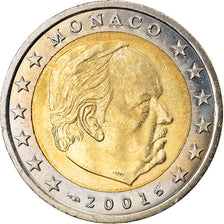 Monaco, 2 Euro, 2001, MS(63), Bi-Metallic, KM:186