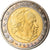 Mónaco, 2 Euro, 2001, MS(63), Bimetálico, KM:186