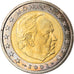 Mónaco, 2 Euro, 2001, MS(63), Bimetálico, KM:186