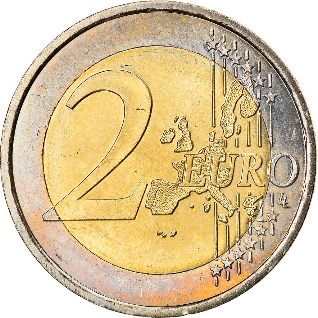 Mónaco, 2 Euro, 2001, MS(63), Bimetálico, KM:186