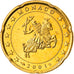 Monaco, 20 Euro Cent, 2001, Paris, MS(63), Brass, KM:171
