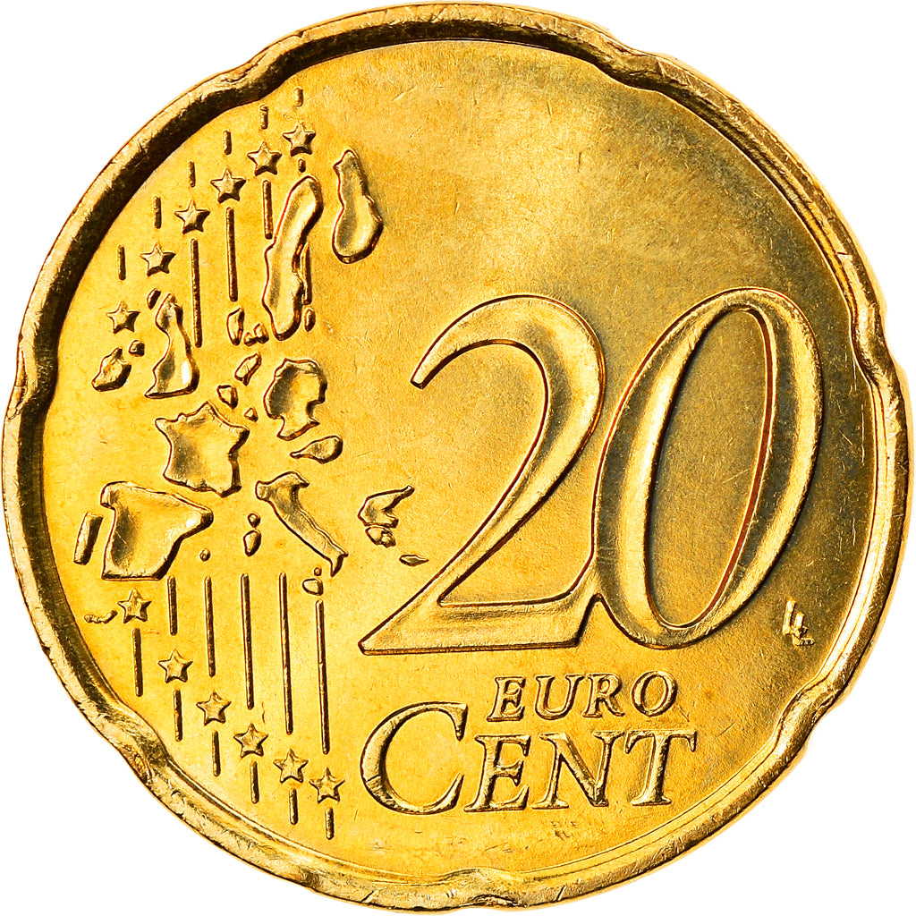 Monaco, 20 Euro Cent, 2001, Paris, SPL, Ottone, KM:171