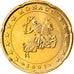Monaco, 20 Euro Cent, 2001, Paris, UNZ, Messing, KM:171