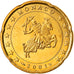 Monaco, 20 Euro Cent, 2001, Paris, SPL, Laiton, KM:171