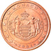 Monaco, 5 Euro Cent, 2001, Paris, MS(63), Copper Plated Steel, KM:169