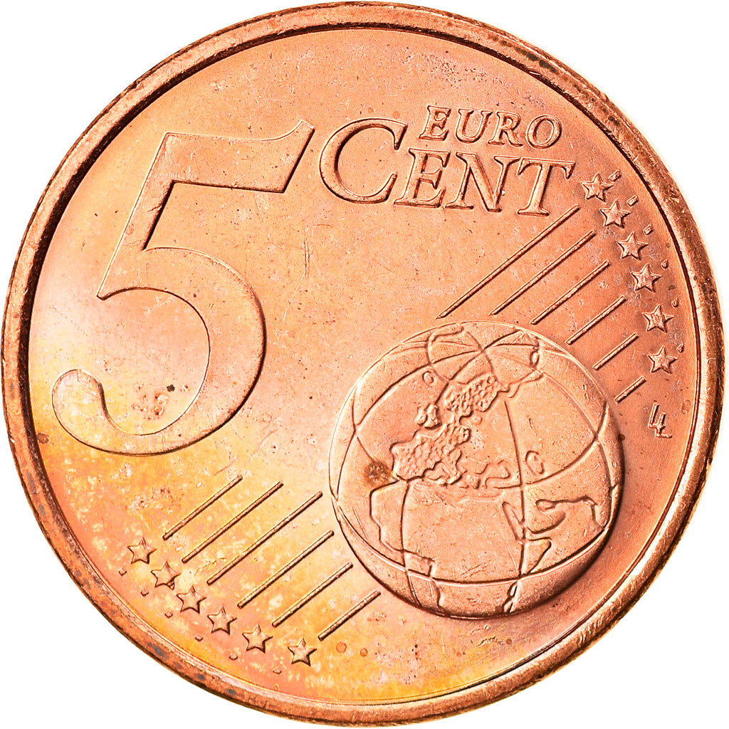 Monaco, 5 Euro Cent, 2001, Paris, MS(63), Copper Plated Steel, KM:169