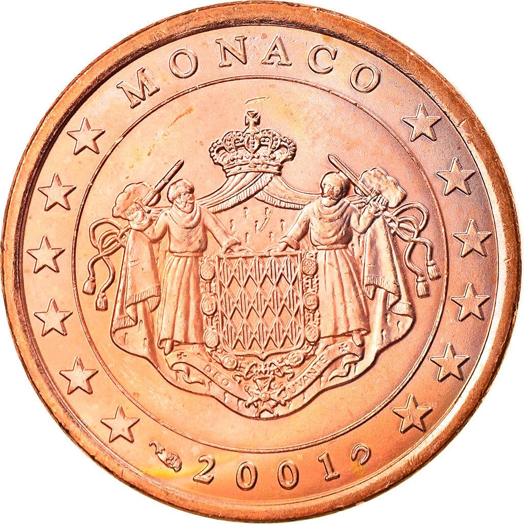 Monaco, 5 Euro Cent, 2001, Paris, MS(63), Copper Plated Steel, KM:169