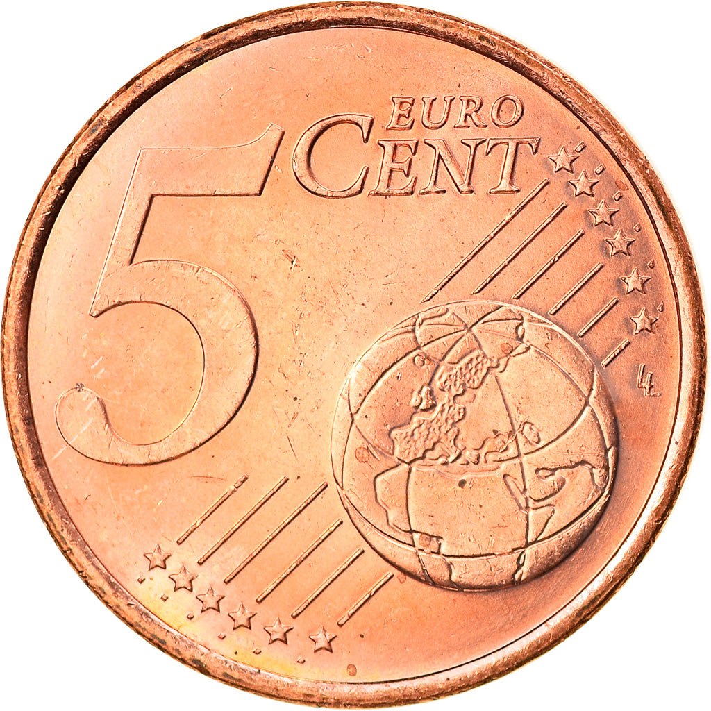 Monaco, 5 Euro Cent, 2001, Paris, MS(63), Copper Plated Steel, KM:169