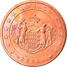 Monaco, 2 Euro Cent, 2001, SPL, Acciaio placcato rame, KM:168