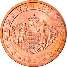 Monaco, 2 Euro Cent, 2001, SPL, Acciaio placcato rame, KM:168