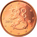 Finnland, Euro Cent, 2012, Vantaa, STGL, Copper Plated Steel, KM:98