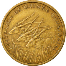 Coin, Equatorial Guinea, 25 Francos, 1985, Paris, EF(40-45), Aluminum-Bronze