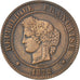 Coin, France, Cérès, 5 Centimes, 1872, Bordeaux, EF(40-45), Bronze, KM:821.2