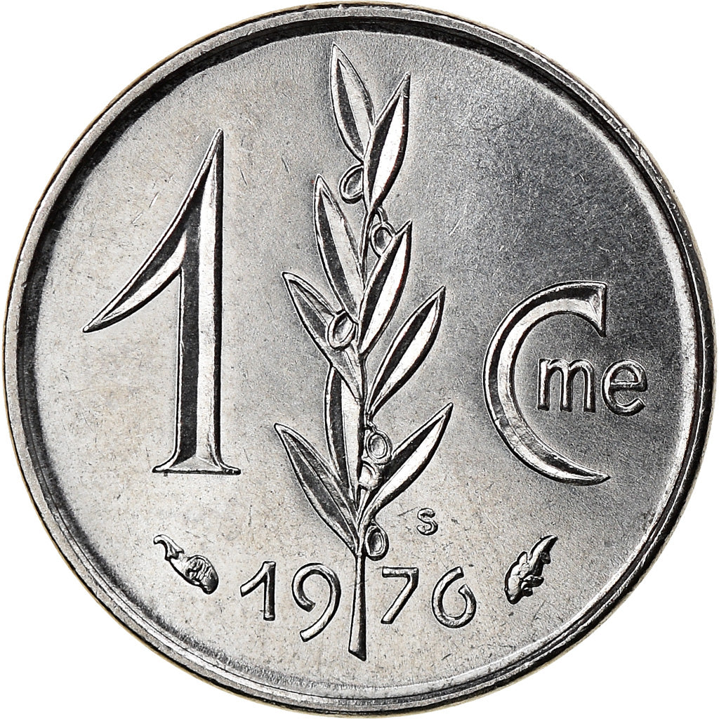 Coin, Monaco, Rainier III, Centime, 1976, MS(63), Stainless Steel, KM:155