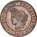 FRANCE, Cérès, 5 Centimes, 1876, Bordeaux, KM #821.2, AU(55-58), Bronze, Gadoury