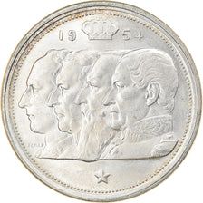 Moeda, Bélgica, 100 Francs, 100 Frank, 1954, AU(55-58), Prata, KM:138.1