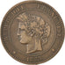 FRANCE, Cérès, 10 Centimes, 1873, Paris, KM #815.1, VF(30-35), Bronze, Gadoury #